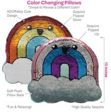 Load image into Gallery viewer, Adora Flip-Out! Sequin Plush Pillow - Play Rainbow